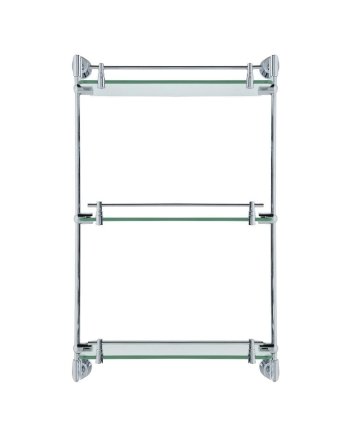 MOYA GLASS SHELF 3 TIER 29498 CHROME H38XW59.80XD12.50CM