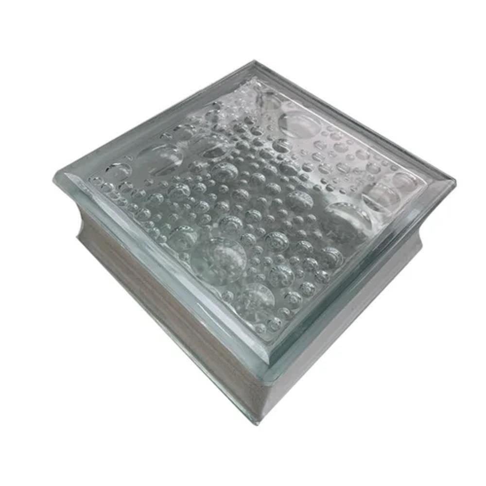 JING HUA GLASSBLOCK 19X19X8 WATER BUBBLE CLEAR