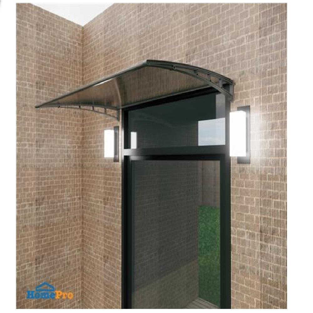 FIXED POLYCARBONATE AWNING SUNSHIELD 100X150CM CLEAR