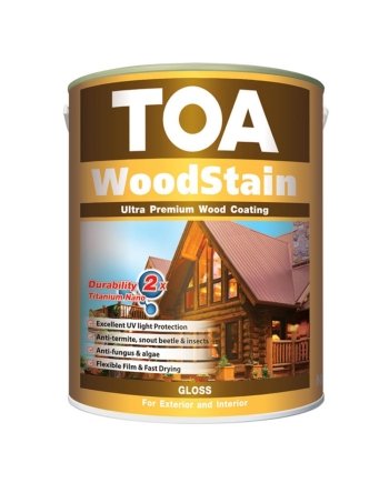 TOA WOODSTAIN GLOSS 9100 CLEAR 1 LITRE