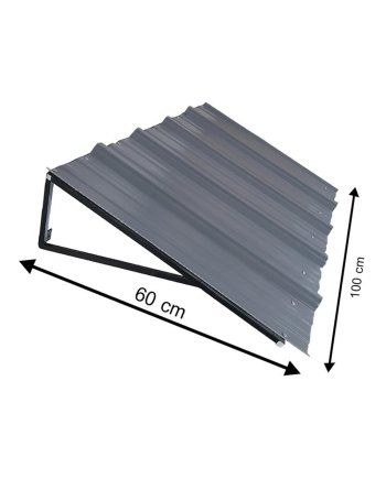 UPVC AWNING WITH STEEL FRAME S.D.BRILLIANT 60X100CM GREY