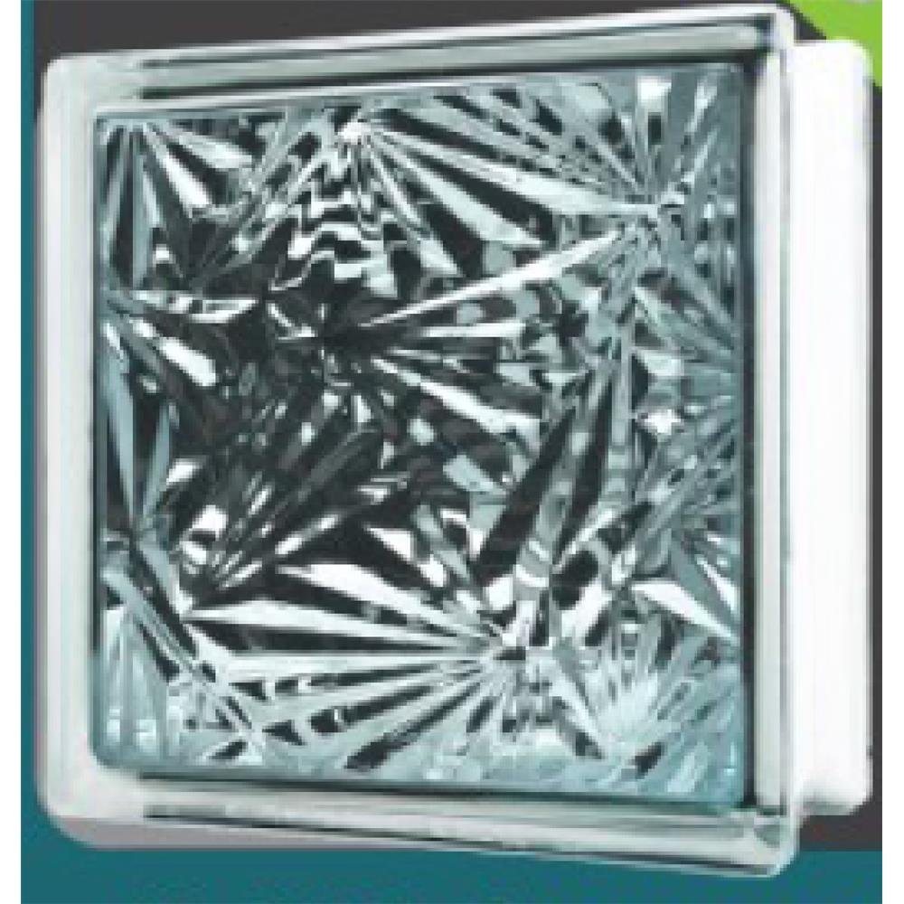 CHANG KAEW GLASS BLOCK 19X19X8CM SNOWY GEM CLEAR