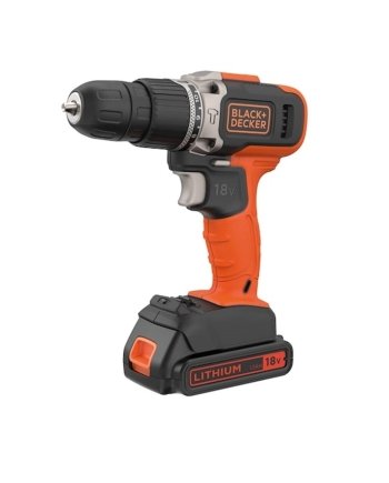 BLACK & DECKER 18V CORDLESS DOUBLE SPEED HAMMER DRILL BCD003C1-B1